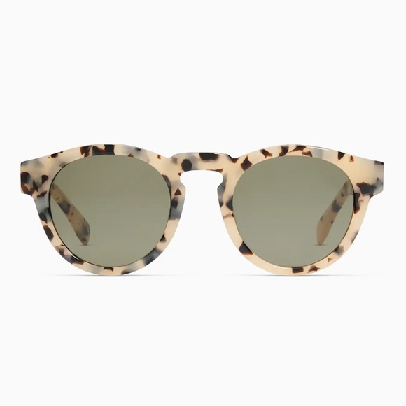 Quince Accessories - NWT Quince Tuscon Polarized Acetate Sunglasses White Tortoise with Green Lenses